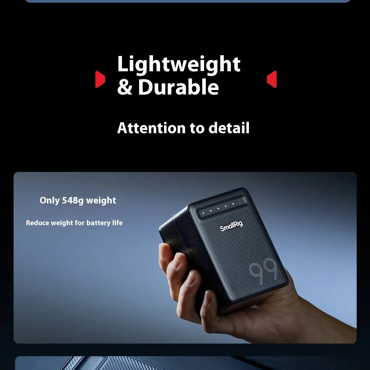 SmallRig VB99 Lite V - Mount Battery Power Bank for IPhone/Android/PC,99Wh for LED Lights/Monitors/Rails/V - Lock Plate Accessories - High Ends Electronics and moreHigh Ends Electronics and moreHigh Ends Electronics and moreSmallRig VB99 Lite V - Mount Battery Power Bank for IPhone/Android/PC,99Wh for LED Lights/Monitors/Rails/V - Lock Plate Accessories