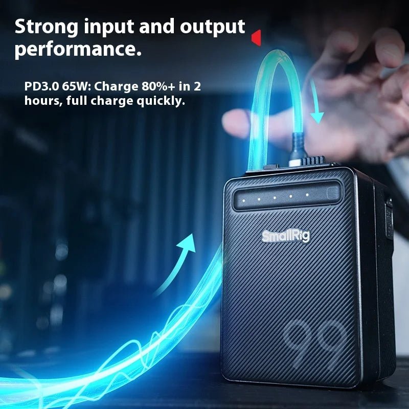 SmallRig VB99 Lite V - Mount Battery Power Bank for IPhone/Android/PC,99Wh for LED Lights/Monitors/Rails/V - Lock Plate Accessories - High Ends Electronics and moreHigh Ends Electronics and moreHigh Ends Electronics and moreSmallRig VB99 Lite V - Mount Battery Power Bank for IPhone/Android/PC,99Wh for LED Lights/Monitors/Rails/V - Lock Plate Accessories
