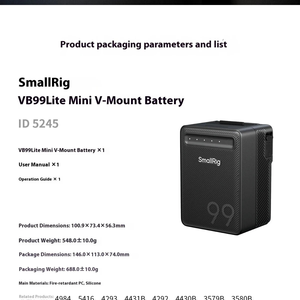 SmallRig VB99 Lite V - Mount Battery Power Bank for IPhone/Android/PC,99Wh for LED Lights/Monitors/Rails/V - Lock Plate Accessories - High Ends Electronics and moreHigh Ends Electronics and moreHigh Ends Electronics and moreSmallRig VB99 Lite V - Mount Battery Power Bank for IPhone/Android/PC,99Wh for LED Lights/Monitors/Rails/V - Lock Plate Accessories