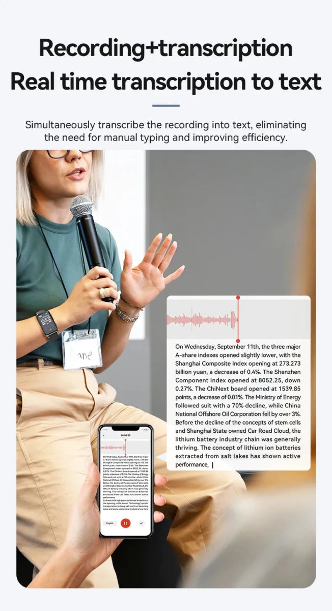 Smart Recording Watch AI Recorder Intelligent Real - time Transcription Translation Conversation Recording Bracelet APP Control - High Ends Electronics and moreHigh Ends Electronics and moreHigh Ends Electronics and moreSmart Recording Watch AI Recorder Intelligent Real - time Transcription Translation Conversation Recording Bracelet APP Control