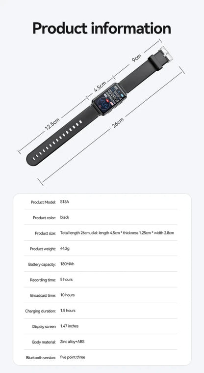 Smart Recording Watch AI Recorder Intelligent Real - time Transcription Translation Conversation Recording Bracelet APP Control - High Ends Electronics and moreHigh Ends Electronics and moreHigh Ends Electronics and moreSmart Recording Watch AI Recorder Intelligent Real - time Transcription Translation Conversation Recording Bracelet APP Control
