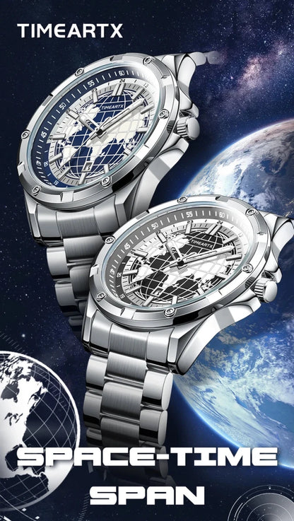 TIMEARTX mens watch Stylish Map Dial Analog Display Auto Date & Luminous Function Men's Gift Watches man (Non - Mechanical) - High Ends Electronics and moreHigh Ends Electronics and moreHigh Ends Electronics and moreTIMEARTX mens watch Stylish Map Dial Analog Display Auto Date & Luminous Function Men's Gift Watches man (Non - Mechanical)