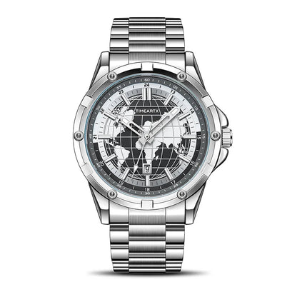 TIMEARTX mens watch Stylish Map Dial Analog Display Auto Date & Luminous Function Men's Gift Watches man (Non - Mechanical) - High Ends Electronics and moreHigh Ends Electronics and moreHigh Ends Electronics and moreTIMEARTX mens watch Stylish Map Dial Analog Display Auto Date & Luminous Function Men's Gift Watches man (Non - Mechanical)