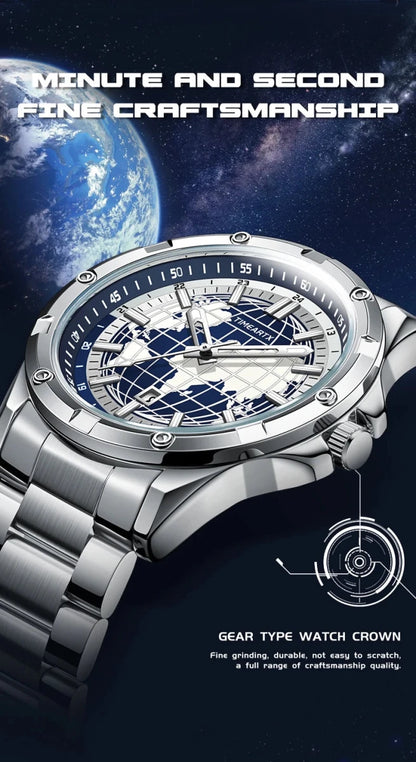 TIMEARTX mens watch Stylish Map Dial Analog Display Auto Date & Luminous Function Men's Gift Watches man (Non - Mechanical) - High Ends Electronics and moreHigh Ends Electronics and moreHigh Ends Electronics and moreTIMEARTX mens watch Stylish Map Dial Analog Display Auto Date & Luminous Function Men's Gift Watches man (Non - Mechanical)