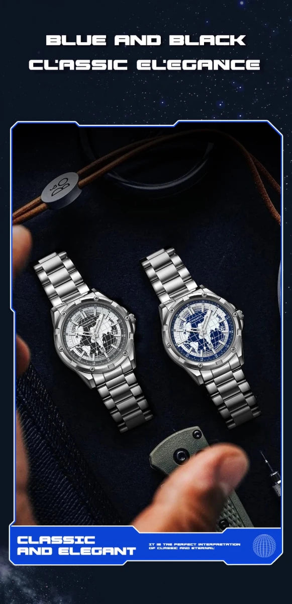 TIMEARTX mens watch Stylish Map Dial Analog Display Auto Date & Luminous Function Men's Gift Watches man (Non - Mechanical) - High Ends Electronics and moreHigh Ends Electronics and moreHigh Ends Electronics and moreTIMEARTX mens watch Stylish Map Dial Analog Display Auto Date & Luminous Function Men's Gift Watches man (Non - Mechanical)