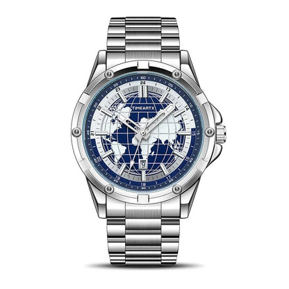 TIMEARTX mens watch Stylish Map Dial Analog Display Auto Date & Luminous Function Men's Gift Watches man (Non - Mechanical) - High Ends Electronics and moreHigh Ends Electronics and moreHigh Ends Electronics and moreTIMEARTX mens watch Stylish Map Dial Analog Display Auto Date & Luminous Function Men's Gift Watches man (Non - Mechanical)