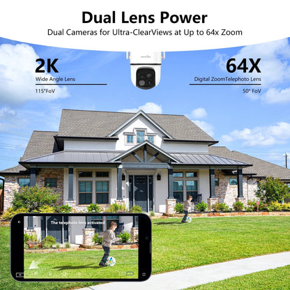 Wansview 2K Surveillance Dual Lens Wifi Camera Outdoor Wireless PTZ Security IP Camera Motion Detection HD Color Night Vision - High Ends Electronics and moreHigh Ends Electronics and moreHigh Ends Electronics and moreWansview 2K Surveillance Dual Lens Wifi Camera Outdoor Wireless PTZ Security IP Camera Motion Detection HD Color Night Vision